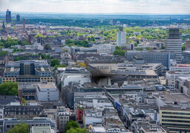 Köln şehir manzarası havadan görünümü 