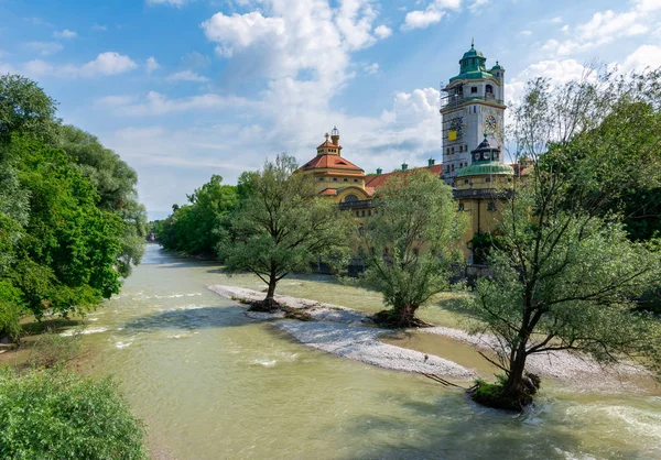 Řeka Isar v Mnichově — Stock fotografie