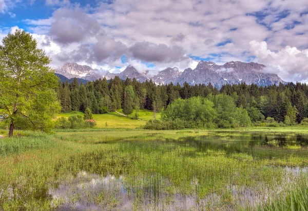 Alpine Lake i Bayern Stock-billede