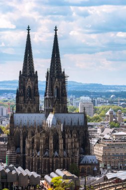 Köln şehir manzarası havadan görünümü 