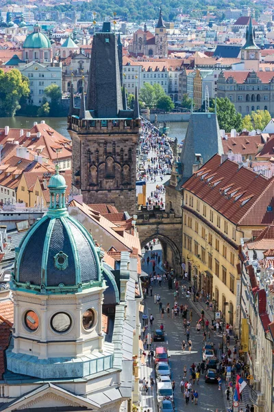 Vista aerea sulla città di Praga — Foto Stock