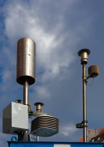 Instrument För Mätning Luftföroreningar Förorenande Utsläpp Och Findamm — Stockfoto