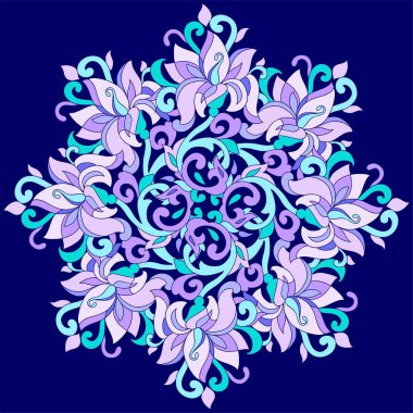 Çiçek Mandala, stilize lotus