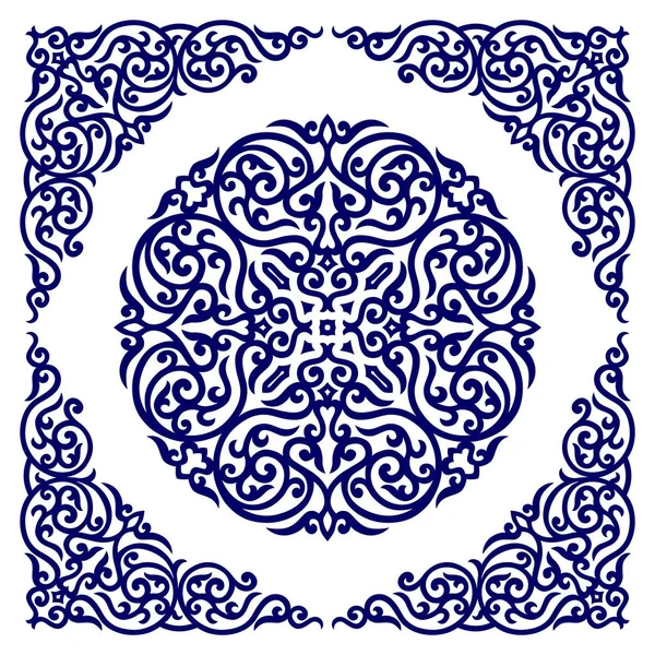 Azulejo Con Adorno Oriental — Vector de stock