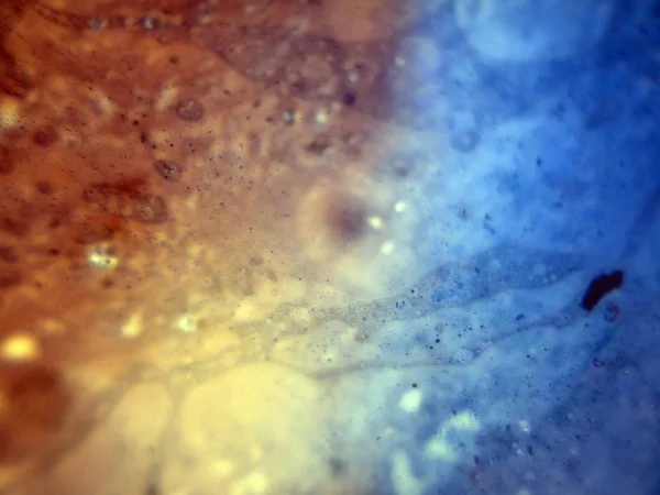 Die Chemische Reaktion Der Farbe Mit Wasser — Stockfoto