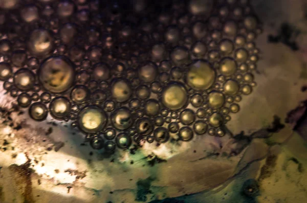 涂料与水的化学反应 — 图库照片