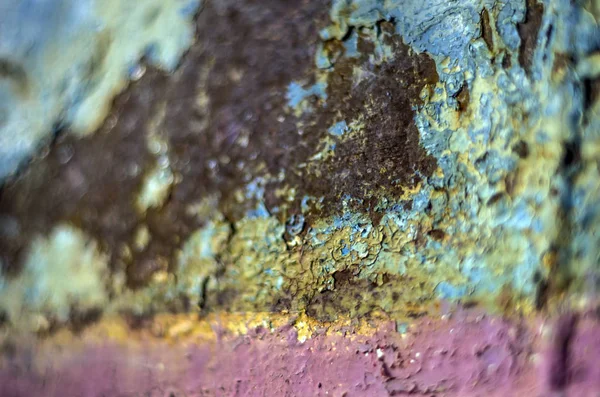 Mehrfarbige Farbe Auf Unebener Oberfläche — Stockfoto