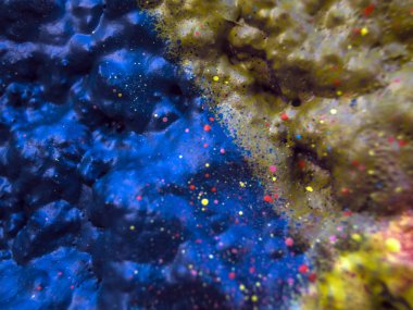 pürüzlü yüzeyi çok renkli boya