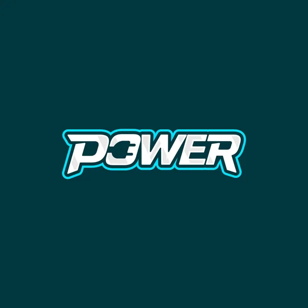 Power design loga. Logotyp energie elektrická zásuvka. Vektor znak — Stockový vektor