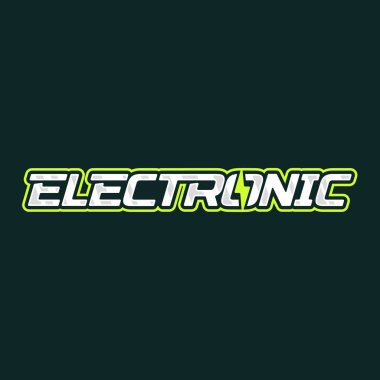 Elektronik logo tasarımı. Elektrik yıldırım enerji logo. Vektör amblemi