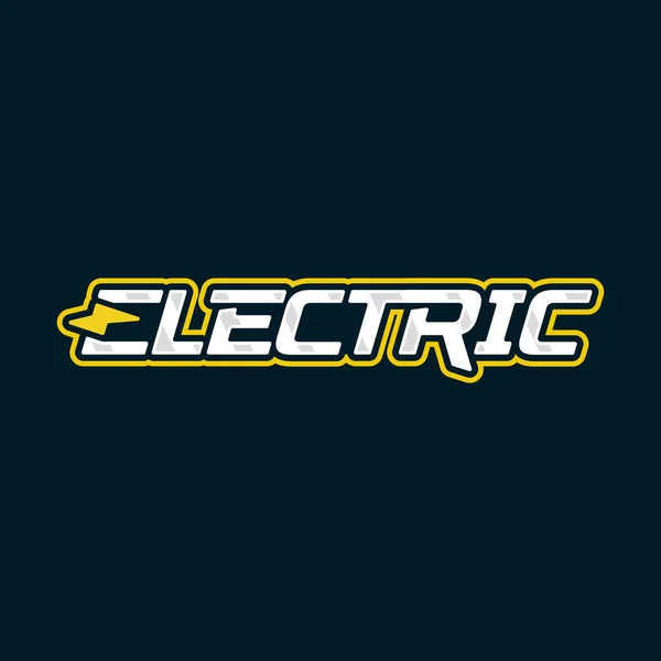 Elektrik logo tasarımı. Elektrik yıldırım enerji logo. Vektör amblemi — Stok Vektör