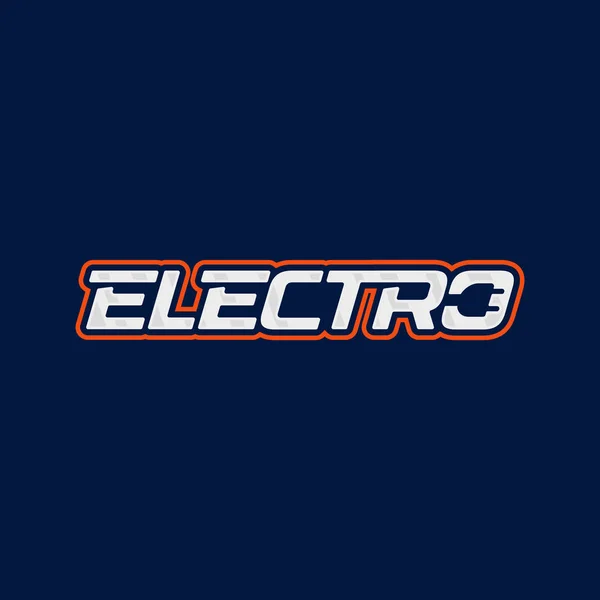 Elektro logo tasarımı. Elektrik fişi enerji logo. Vektör amblemi — Stok Vektör