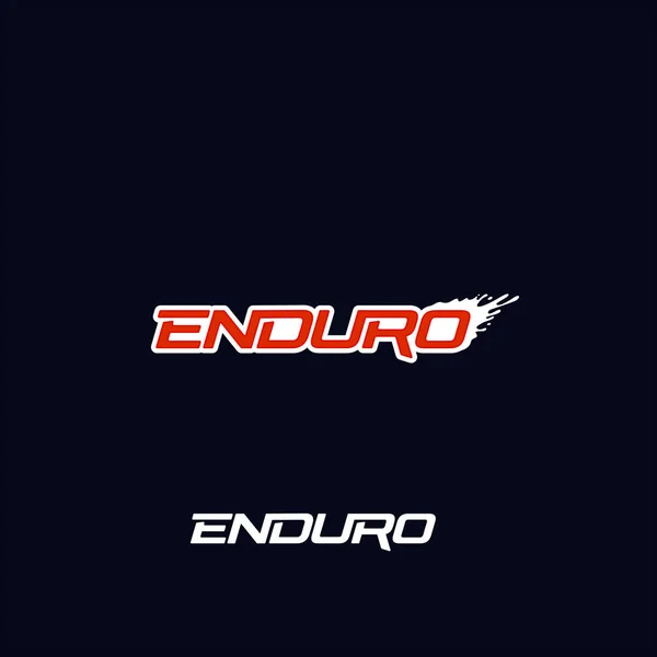 Enduro logo vektör tasarımı. Kir sıçrama. Aşırı yol motosiklet, dirt bike, motokros bisiklet ya da dağ bisikleti Logo şablonu — Stok Vektör
