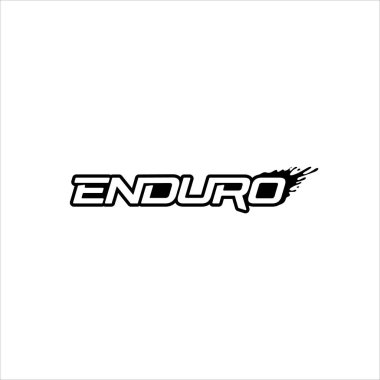 Enduro logo vector design. Dirt splash. Extreme off road motorcycle, dirt bike, motocross bike or mountain bike logotype template clipart