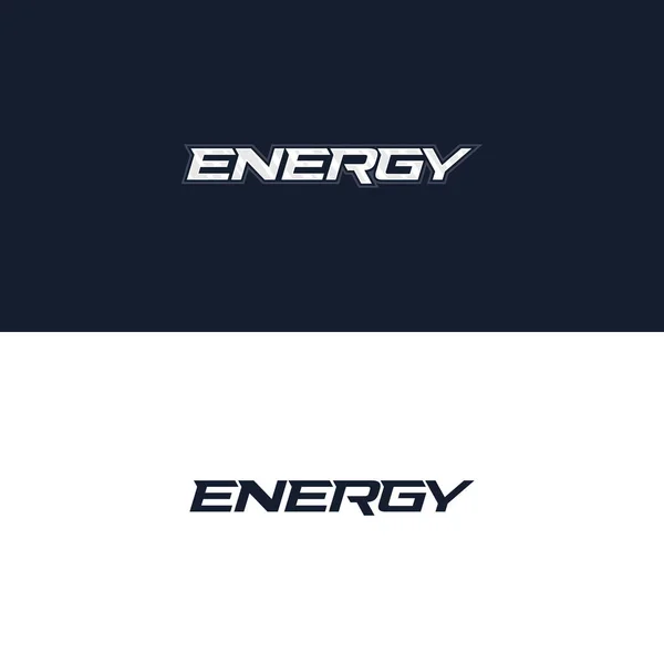 Projektowanie czcionek logo Energy. Logotyp energetyczny. Emblemat wektorowy. — Wektor stockowy