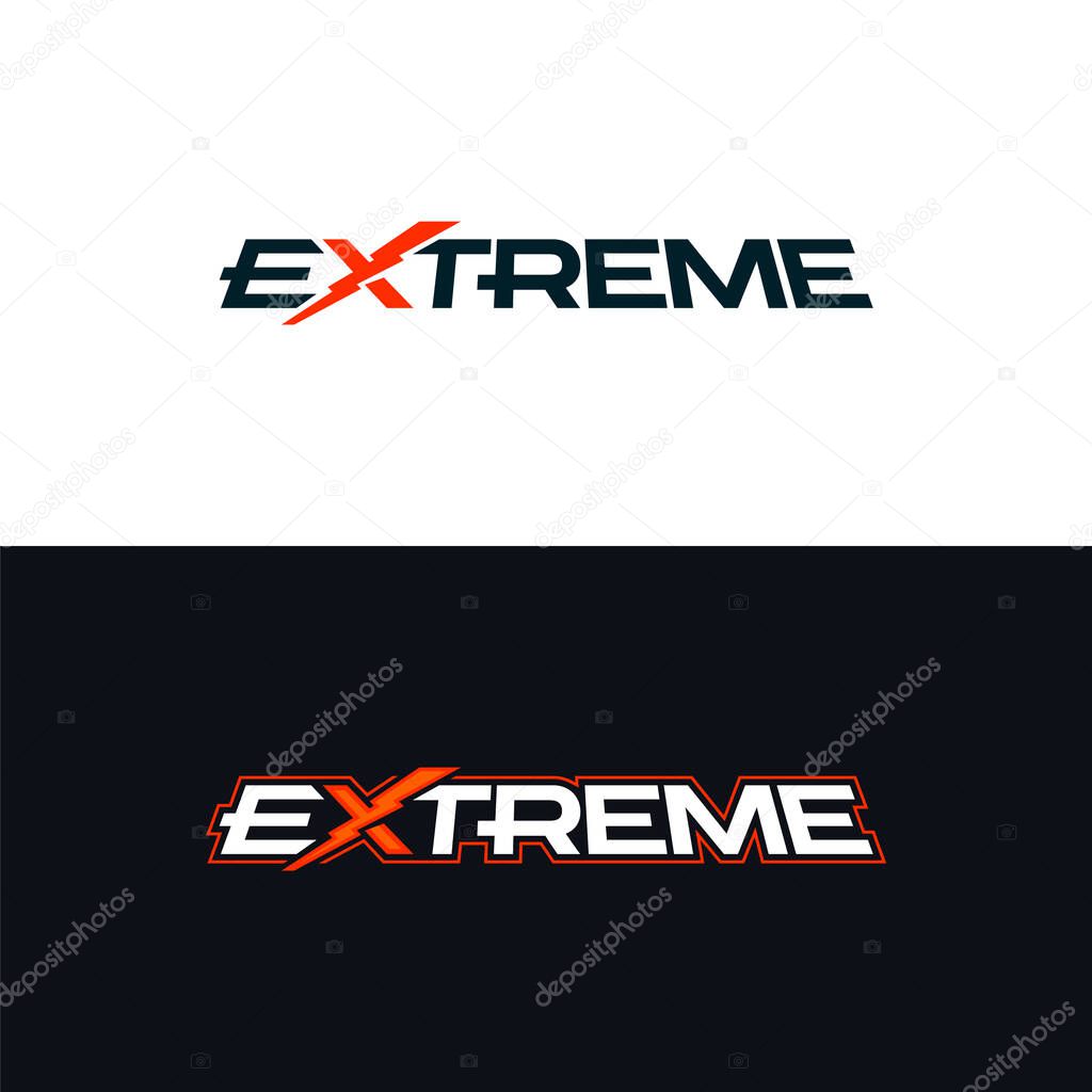 Extreme logo. Logotype with the word extreme. Vector design template