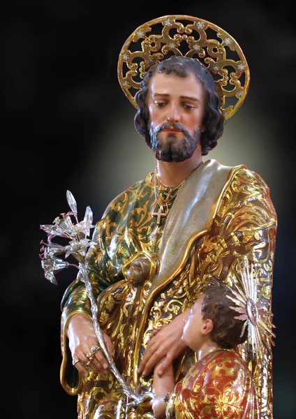 Detail Sochy Svatého Josefa — Stock fotografie