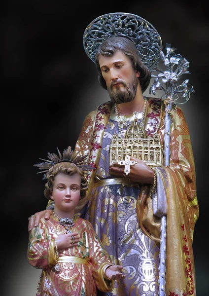 Detail Statue Saint Joseph — Stock Photo, Image