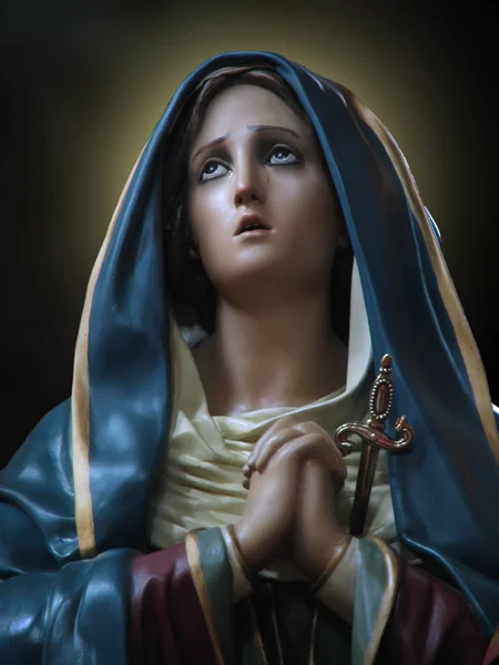 Detail Statue Our Lady Sorrows Royalty Free Stock Images