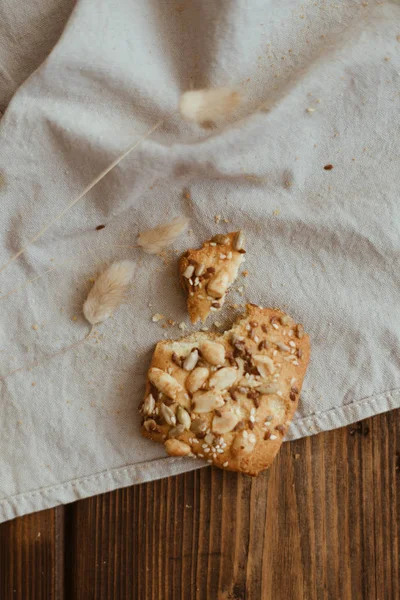 Sušenky Ořechy Obilovinami — Stock fotografie