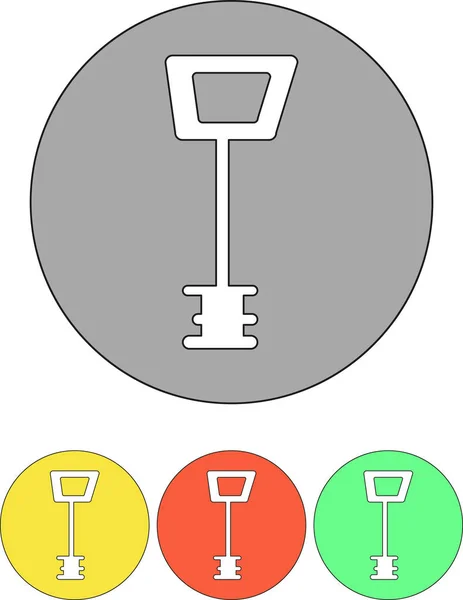 Bir Icon Set Dört Farklı Renk Vektör Bir Daire Içinde — Stok Vektör