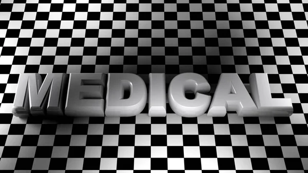 Medical White Write Square Surface Rendering — стоковое фото