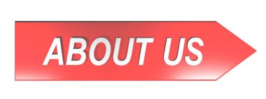 Yazmak hakkında bize, sağda bir beyaz arka plan - 3d render örnek gösteren kırmızı bir ok üzerinde beyaz harflerle yazılı