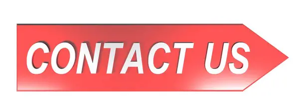 Write Contact Written White Letters Red Arrow Pointing Right White — Stock Photo, Image