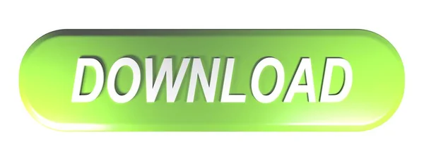 Botão Verde Arredondado Retângulo Com Gravação Download Ilustração Renderização — Fotografia de Stock