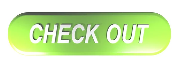 Ein Grüner Abgerundeter Rechteck Druckknopf Mit Dem Schreib Check Out — Stockfoto