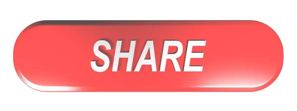 Tlačítko Červené Zaoblený Obdélník Write Share Vykreslování Obrázku — Stock fotografie