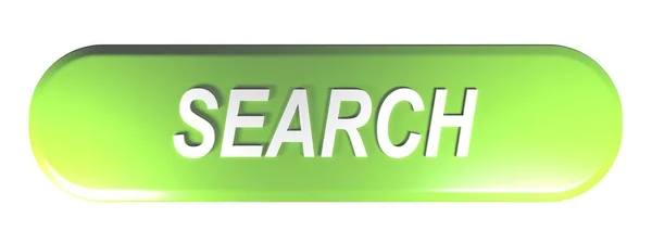 書き込み検索 レンダリング図と緑の丸みを帯びた四角形のプッシュ ボタン — ストック写真