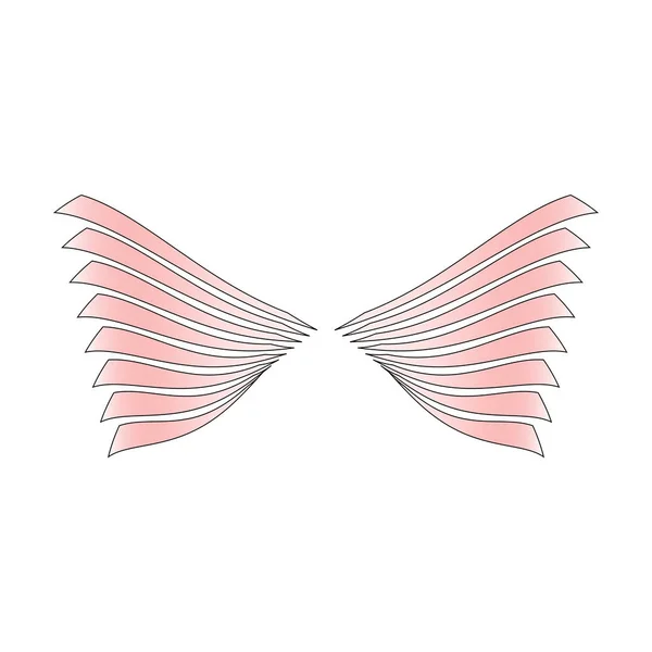 Ροζ Φτερά Μια Αφηρημένη Μοντέρνα Σχεδίαση Άσπρο Φόντο Διάνυσμα — Διανυσματικό Αρχείο