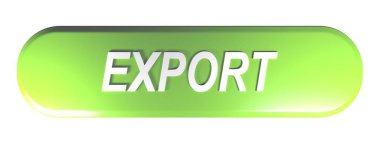 İhracat - 3d render illüstrasyon yazma bir yeşil yuvarlak köşeli dikdörtgen basma düğmesi