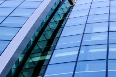 Modern düz ve eğri mimari çizgiler bir bina - Fotoğrafçılık ve cephe