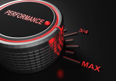 Bir metalik biliyorum en üst performansı en yüksek düzey - 3d render resimde için ayarlanır yazma ile