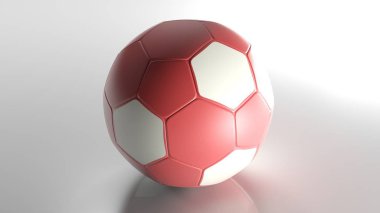 Bir futbol topu, futbol oyun için bir beyaz yüzey - 3d render üzerinde ilişkindir