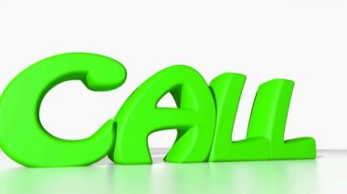 Arama yeşil yazmak beyaz arka plan - 3d işleme video hareketli