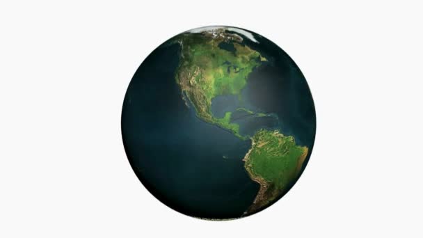 Planet Erde Wird Einem Drahtgebundenen Globus Rendering Video — Stockvideo