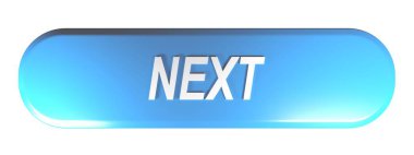 Yazma izleyen - 3d render resimde bir mavi yuvarlatılmış dikdörtgen basma düğmesi