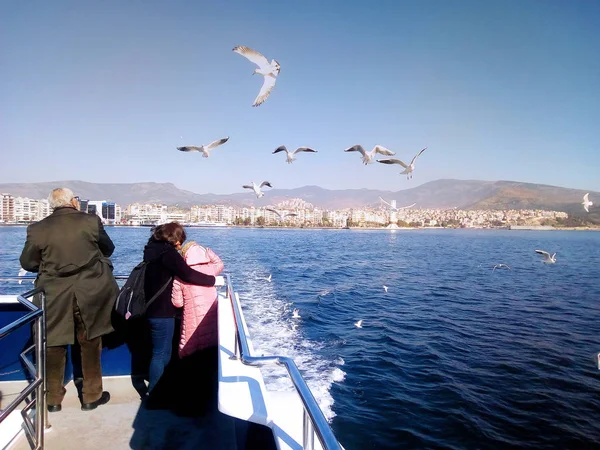 Izmir Panorama Von Bord Einer Fähre Izmir Türkei Dezember 2018 — Stockfoto