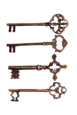 4 Antik Bronz anahtar taşı - dizi fotoğraf