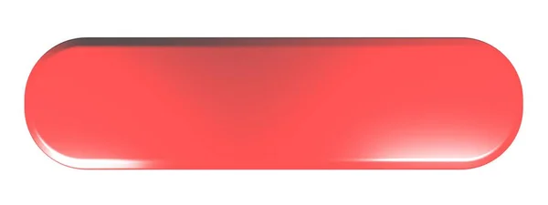 Botão Retângulo Arredondado Vermelho Sem Gravação Sem Ícone Esperando Por — Fotografia de Stock
