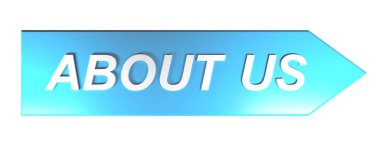 Yazmak hakkında bize, sağda bir beyaz arka plan - 3d render örnek gösteren mavi ok üzerinde beyaz harflerle yazılı