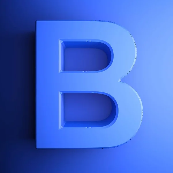 Alphabetic Letter Square Icon Blue Blue Background Rendering Illustration — Stock Photo, Image