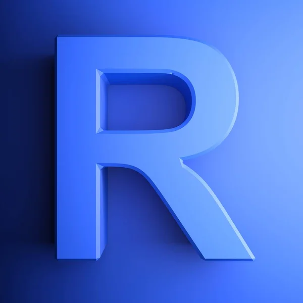 Das Alphabetischer Buchstabe Einem Quadratischen Symbol Blau Auf Blauem Hintergrund — Stockfoto