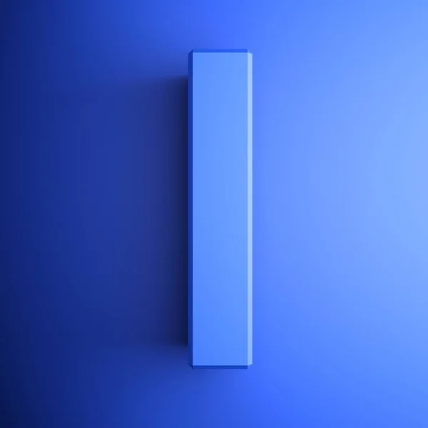 Alfabetikus Levél Egy Négyzet Alakú Ikon Kék Kék Alapon Rendering — Stock Fotó