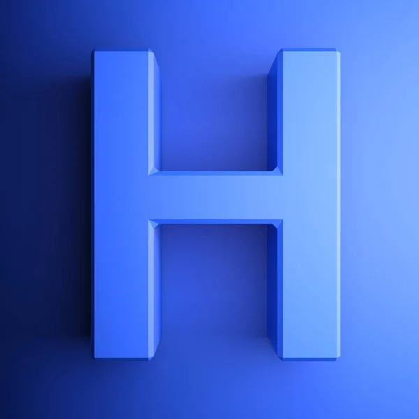 Alphabetic Letter Square Icon Blue Blue Background Rendering Illustration — Stock Photo, Image