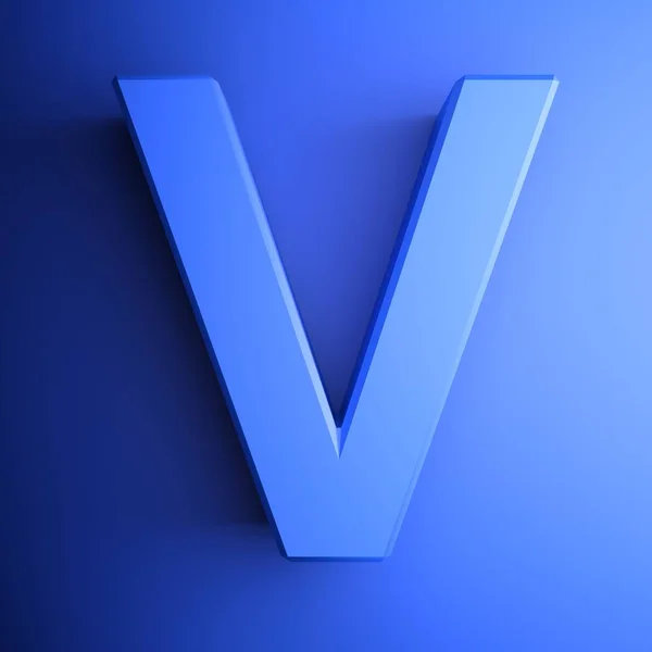 Lettre Alphabétique Dans Une Icône Carrée Bleue Sur Fond Bleu — Photo