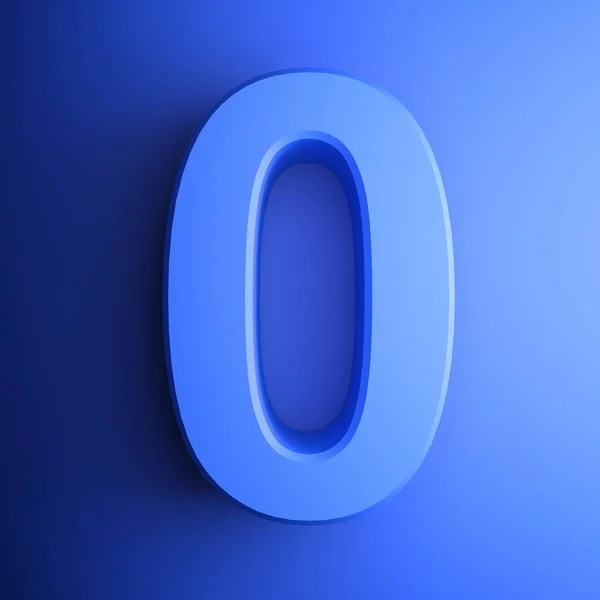 Een Vierkant Blauw Pictogram Met Cijferige Binnenkant Rendering Illustratie — Stockfoto